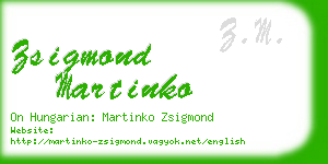 zsigmond martinko business card